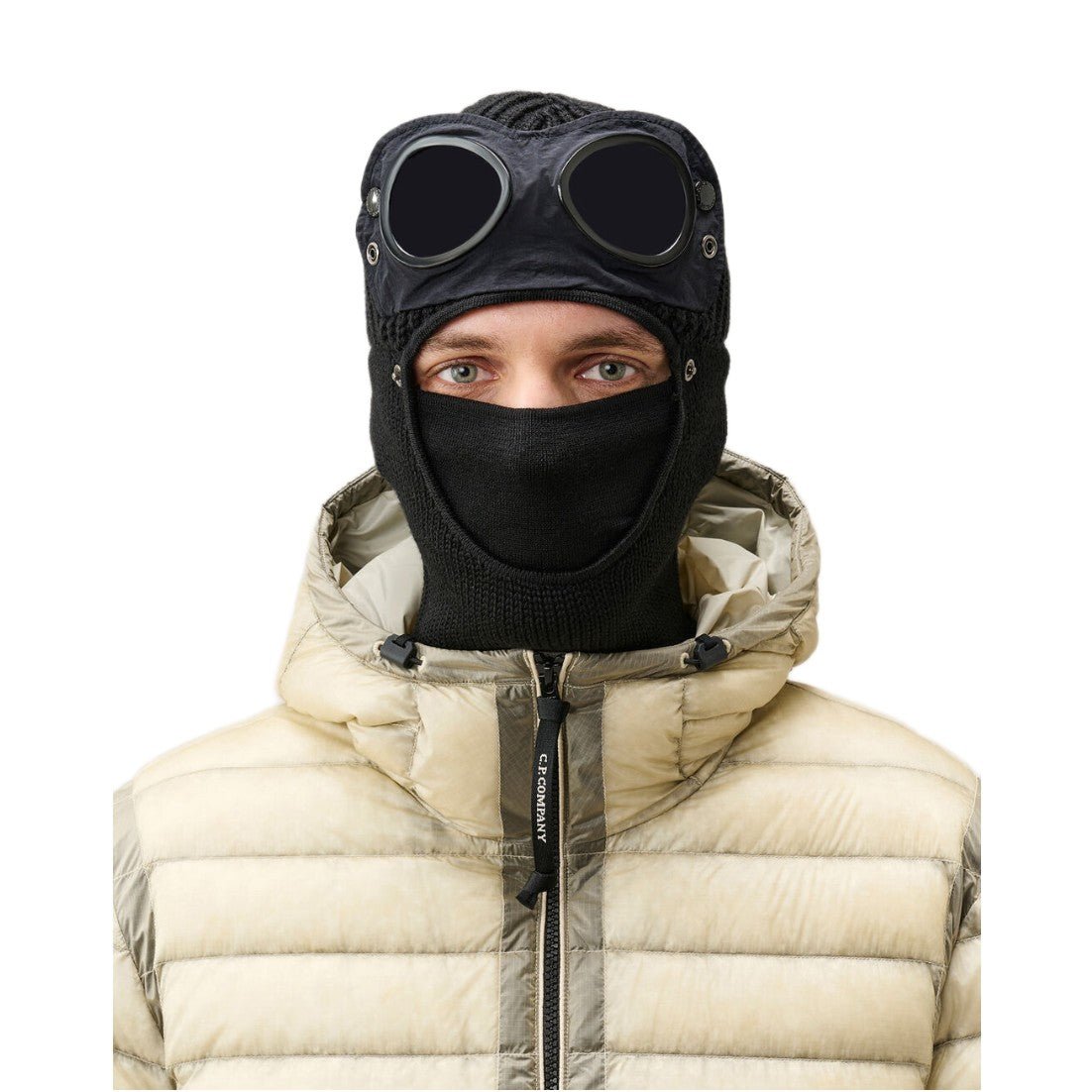 CP Company Goggle Merino Wool Balaclava - 999 Black - Escape Menswear