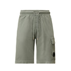 CP Company Light Fleece Cargo Shorts - 809 Silver Blue - Escape Menswear