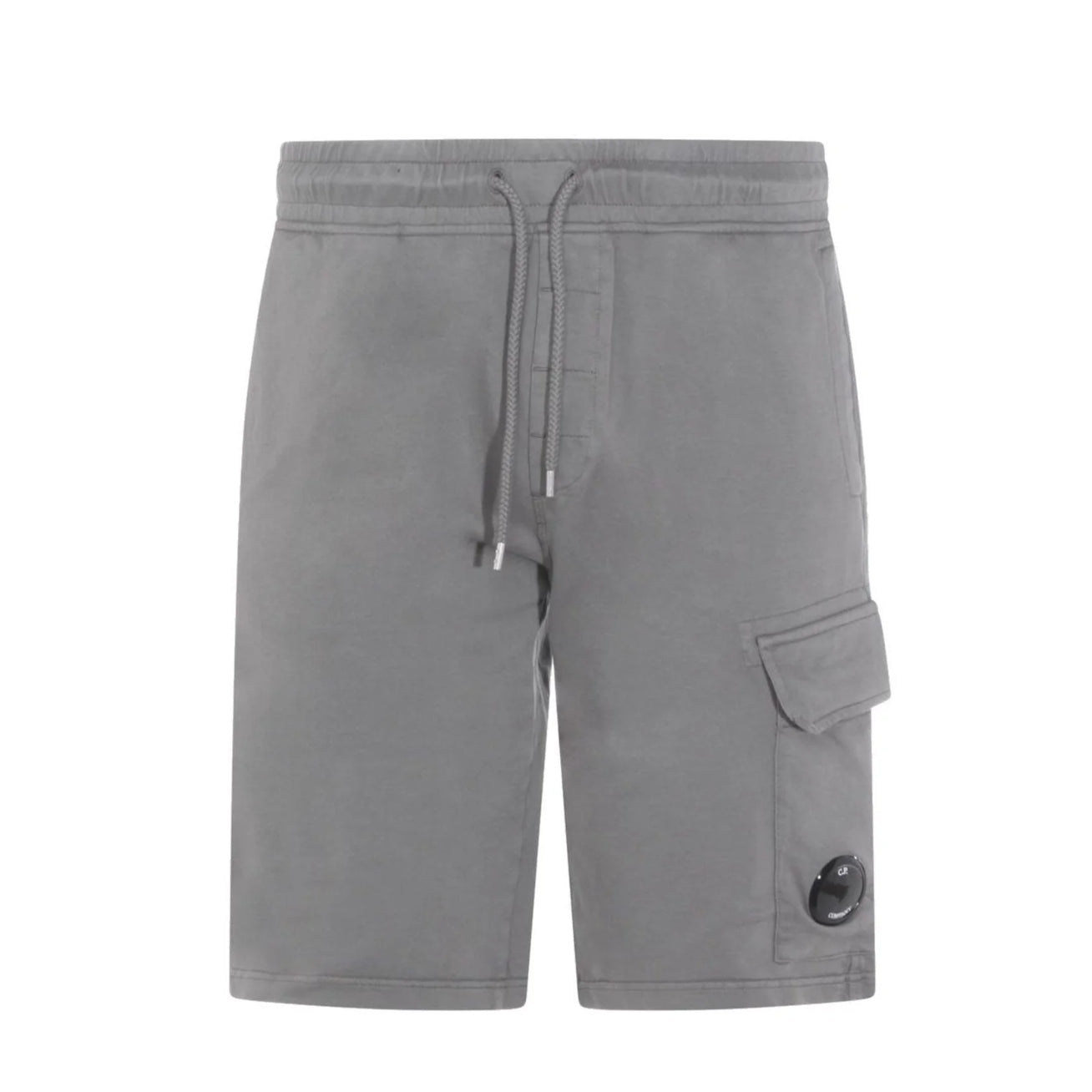 CP Company Light Fleece Cargo Shorts - 921 Gunmetal Grey - Escape Menswear