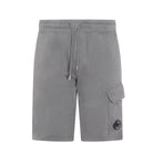 CP Company Light Fleece Cargo Shorts - 921 Gunmetal Grey - Escape Menswear