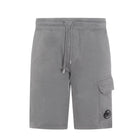 CP Company Light Fleece Cargo Shorts - 921 Gunmetal Grey - Escape Menswear
