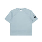 CP Company Light Fleece Short Sleeve Sweatshirt - 809 Silver Blue - Escape Menswear