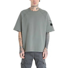 CP Company Light Fleece Short Sleeve Sweatshirt - 921 Gunmetal Grey - Escape Menswear