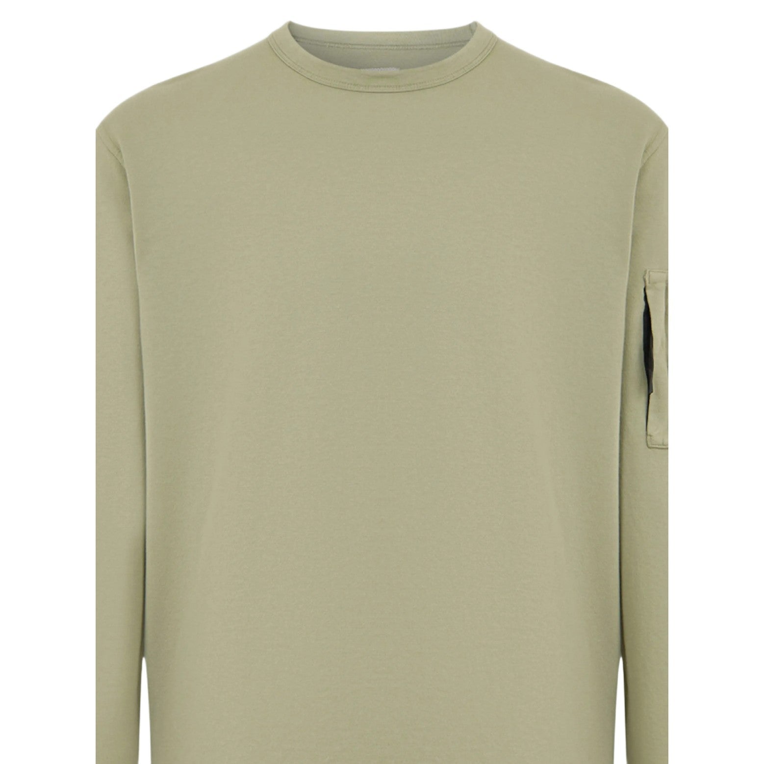 CP Company Light Fleece Sweatshirt - 610 Moss Gray Green - Escape Menswear