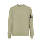 CP Company Light Fleece Sweatshirt - 610 Moss Gray Green - Escape Menswear