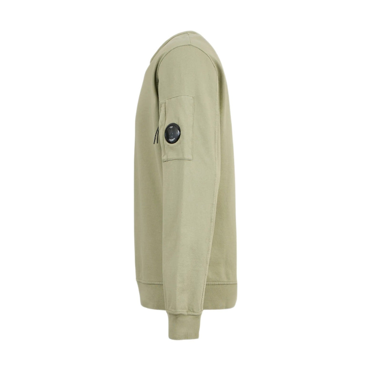 CP Company Light Fleece Sweatshirt - 610 Moss Gray Green - Escape Menswear