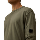 CP Company Light Fleece Sweatshirt - 921 Gunmetal Grey - Escape Menswear