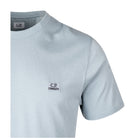 CP Company Logo Patch SS T-Shirt - 809 Silver Blue - Escape Menswear