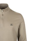 CP Company L/S Stretch Half Zip Polo-Shirt - 356 Rock Beige - Escape Menswear