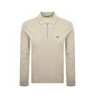 CP Company L/S Stretch Zip Polo-Shirt - 356 Rock Beige - Escape Menswear