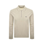 CP Company L/S Stretch Zip Polo-Shirt - 356 Rock Beige - Escape Menswear