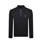 CP Company L/S Stretch Zip Polo-Shirt - 888 Total Eclipse - Escape Menswear