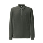 CP Company L/S Stretch Zip Polo-Shirt - 985 Raven Grey - Escape Menswear