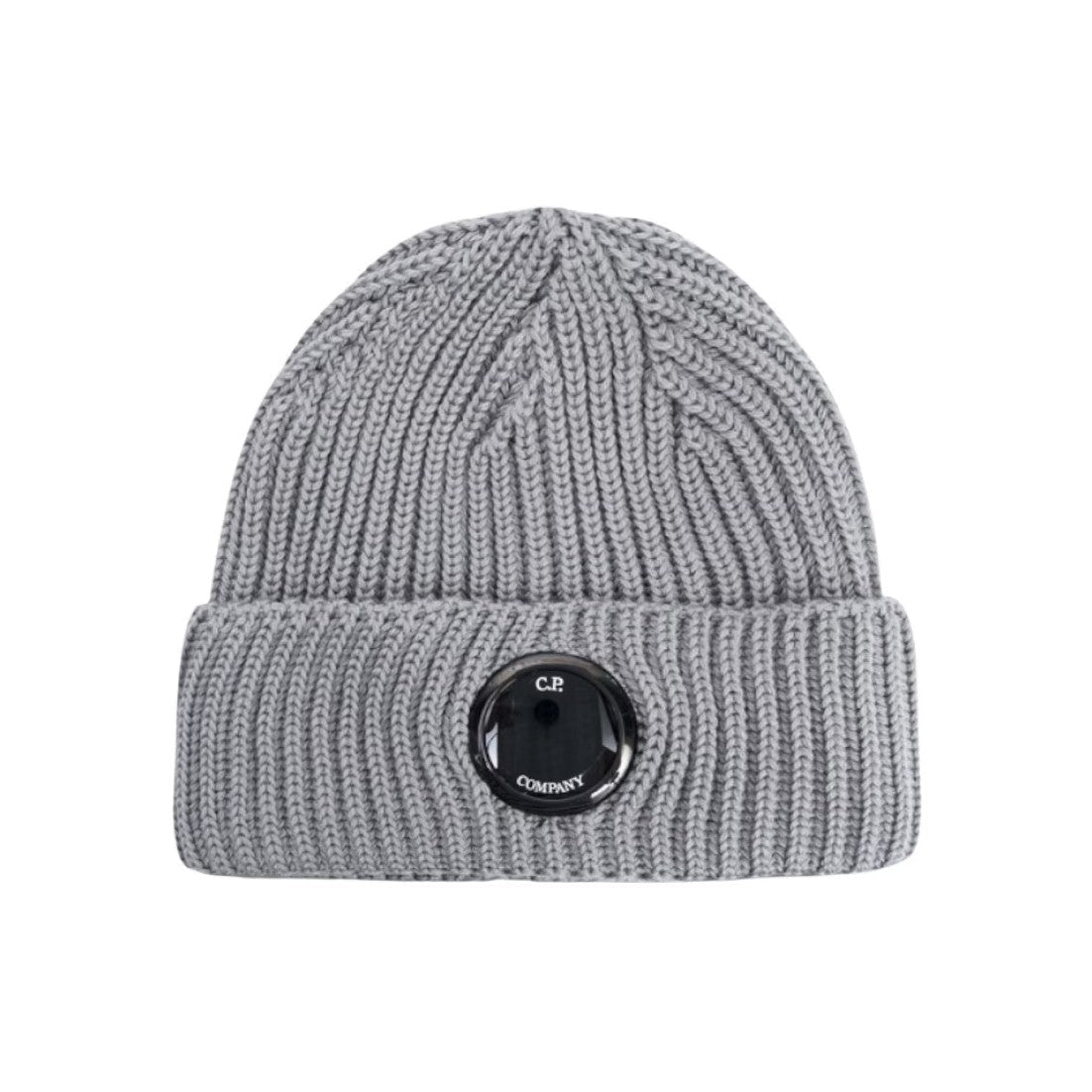 CP Company Merino Wool Lens Beanie - M92 Grey - Escape Menswear