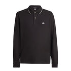 CP Company MPL070A Long Sleeve Polo Shirt - 999 Black - Escape Menswear