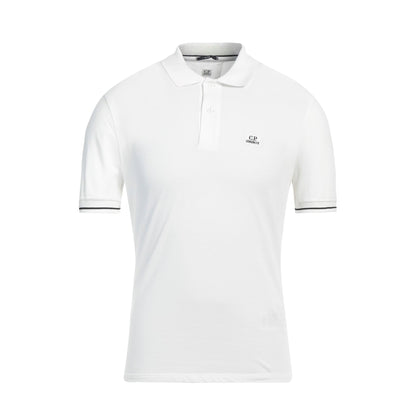 CP Company MPL253A SS Polo Shirt - 103 White - Escape Menswear