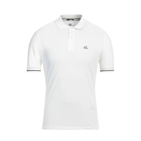 CP Company MPL253A SS Polo Shirt - 103 White - Escape Menswear