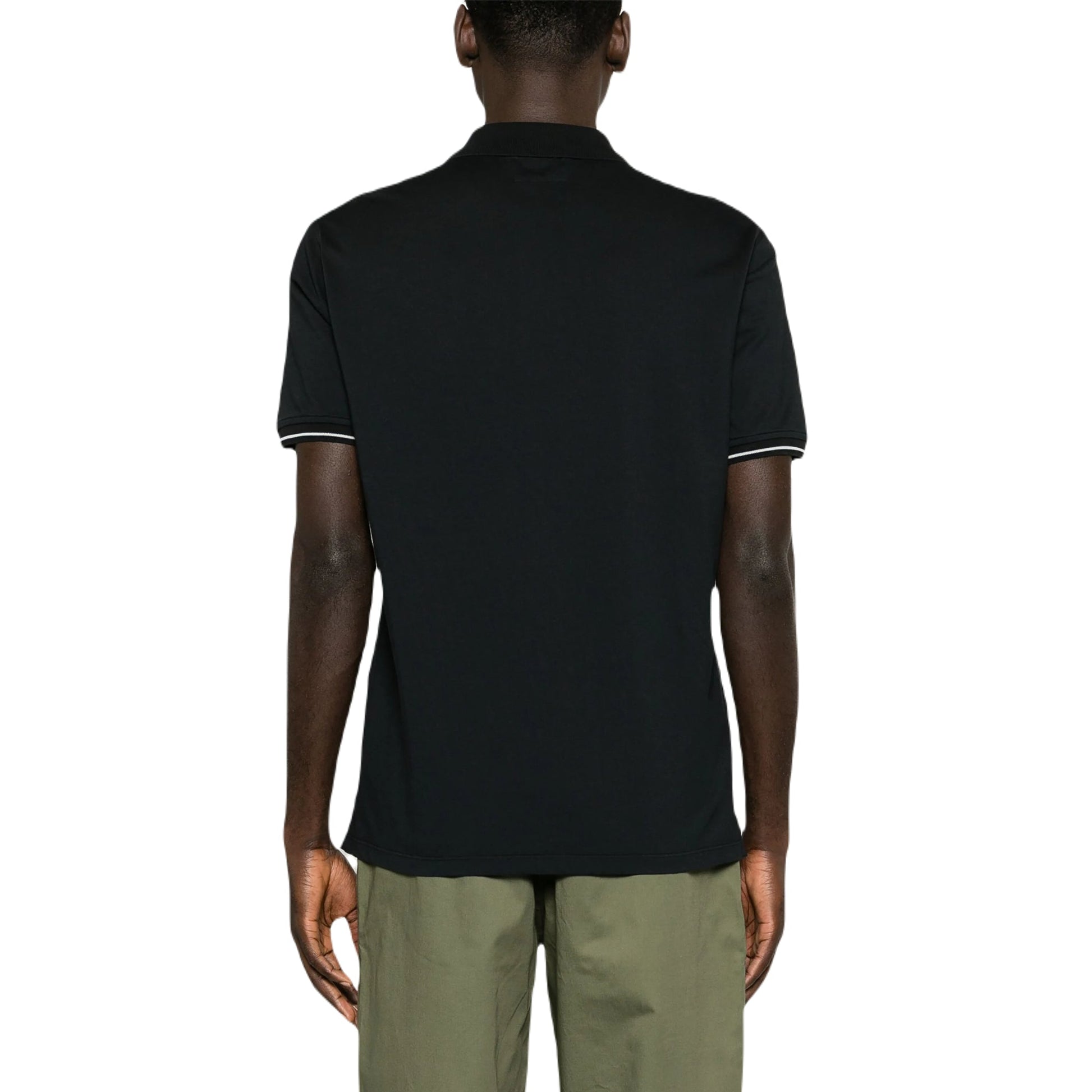 CP Company MPL253A SS Polo Shirt - 999 Black - Escape Menswear