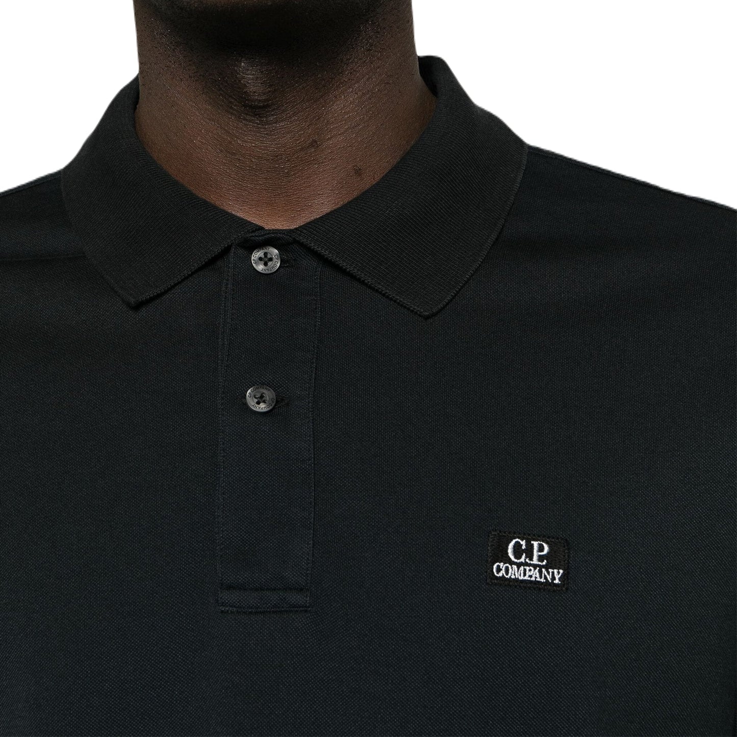 CP Company MPL253A SS Polo Shirt - 999 Black - Escape Menswear