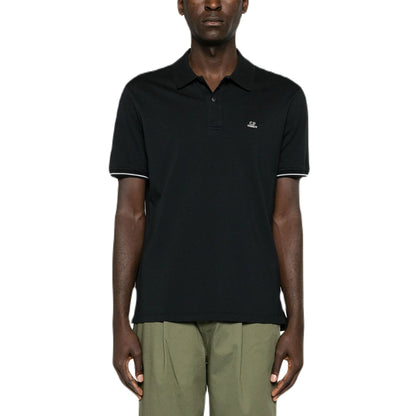 CP Company MPL253A SS Polo Shirt - 999 Black - Escape Menswear