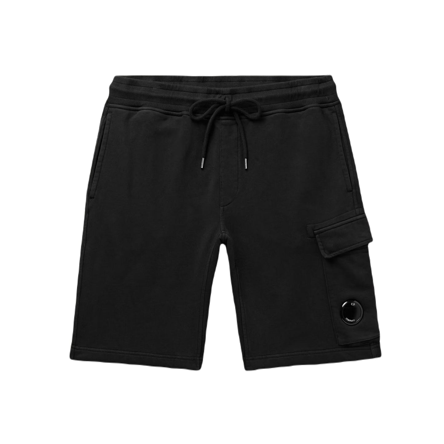 CP Company MSB021A Jog Cargo Shorts - 999 Black - Escape Menswear