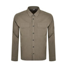 CP Company MSH157A Long Sleeve Shirt - 339 Lead Grey - Escape Menswear