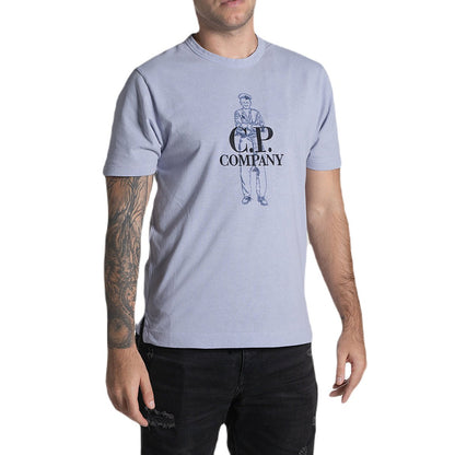 CP Company MTS261A British Sailor T-Shirt - 750 Cosmic Sky - Escape Menswear