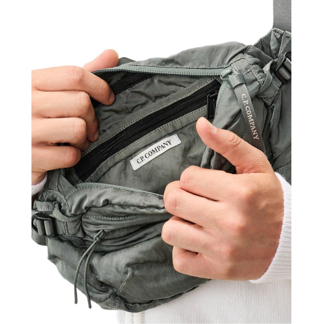 CP Company Nylon B Lens Waist Bag - 950 Castor Grey - Escape Menswear