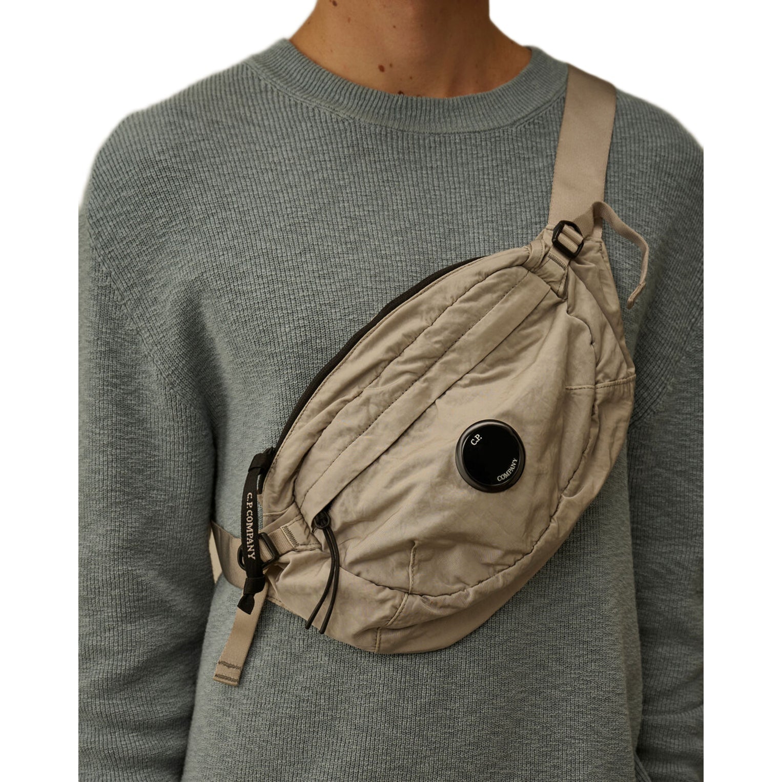 CP Company Nylon B Waist Bag - 904 Dove Grey - Escape Menswear