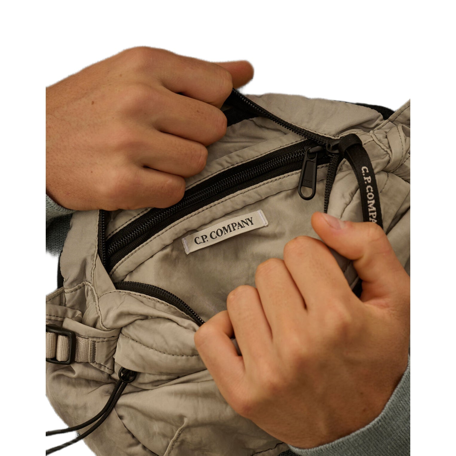 CP Company Nylon B Waist Bag - 904 Dove Grey - Escape Menswear