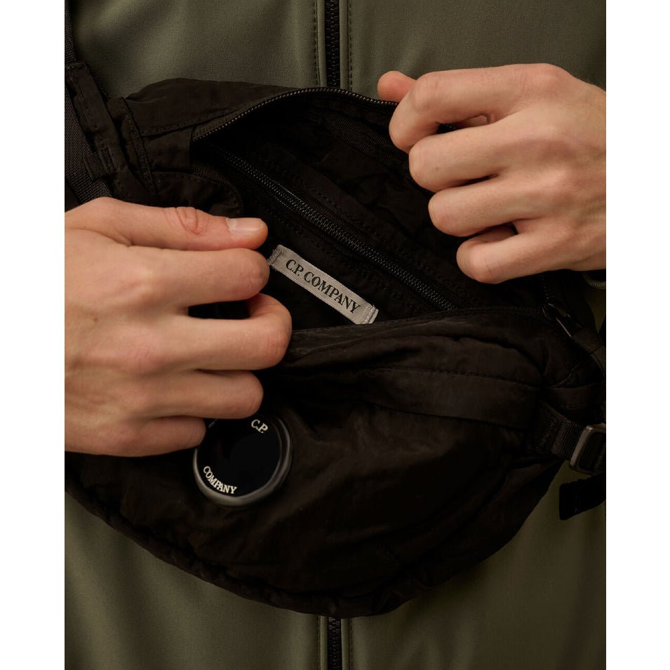 CP Company Nylon B Waist Bag - 999 Black - Escape Menswear
