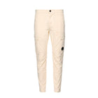 CP Company Satin Stretch Cargo Pants - 114 Frozen White - Escape Menswear