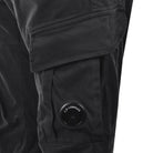 CP Company Satin Stretch Cargo Pants - 999 Black - Escape Menswear