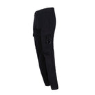 CP Company Satin Stretch Cargo Pants - 999 Black - Escape Menswear
