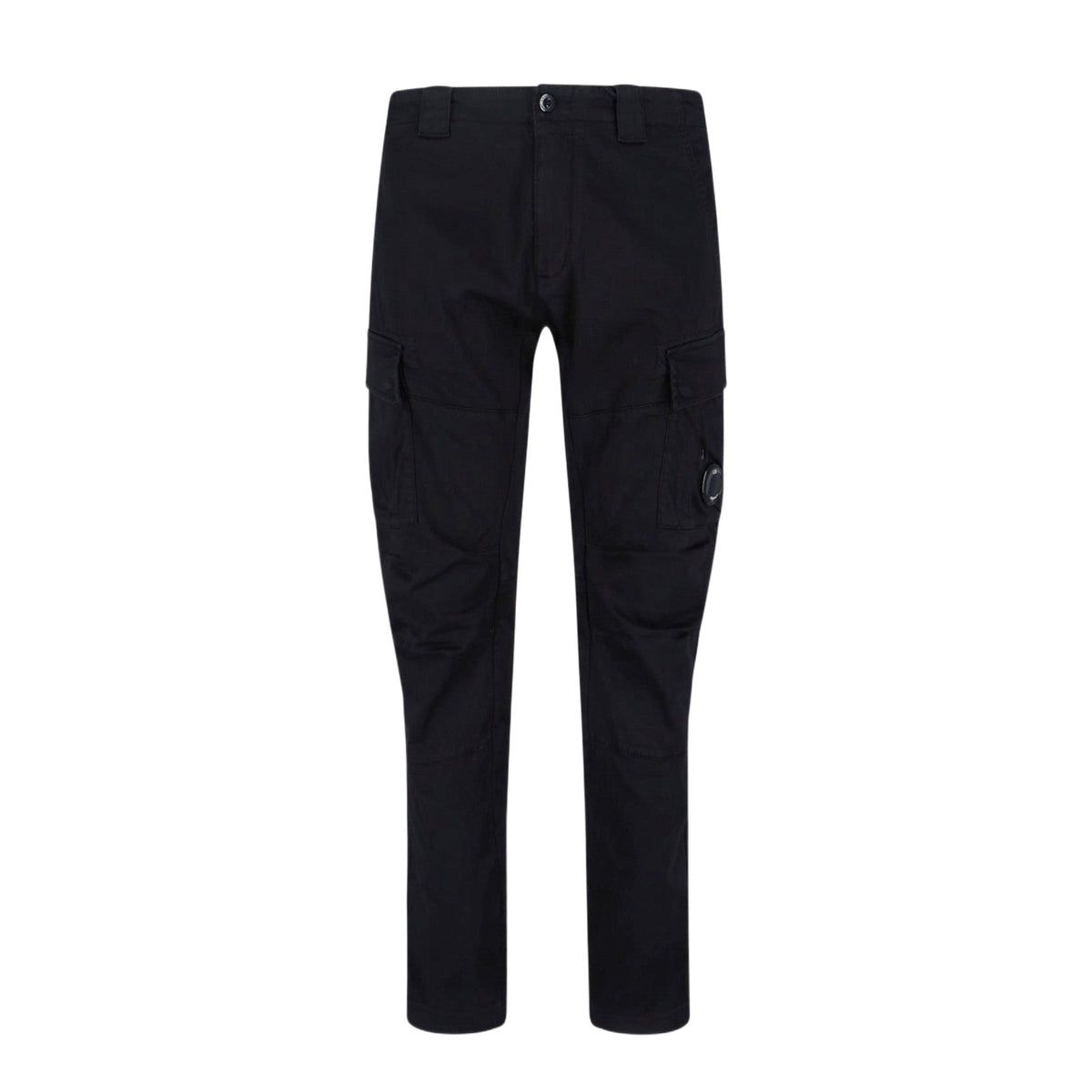 CP Company Satin Stretch Cargo Pants - 999 Black - Escape Menswear