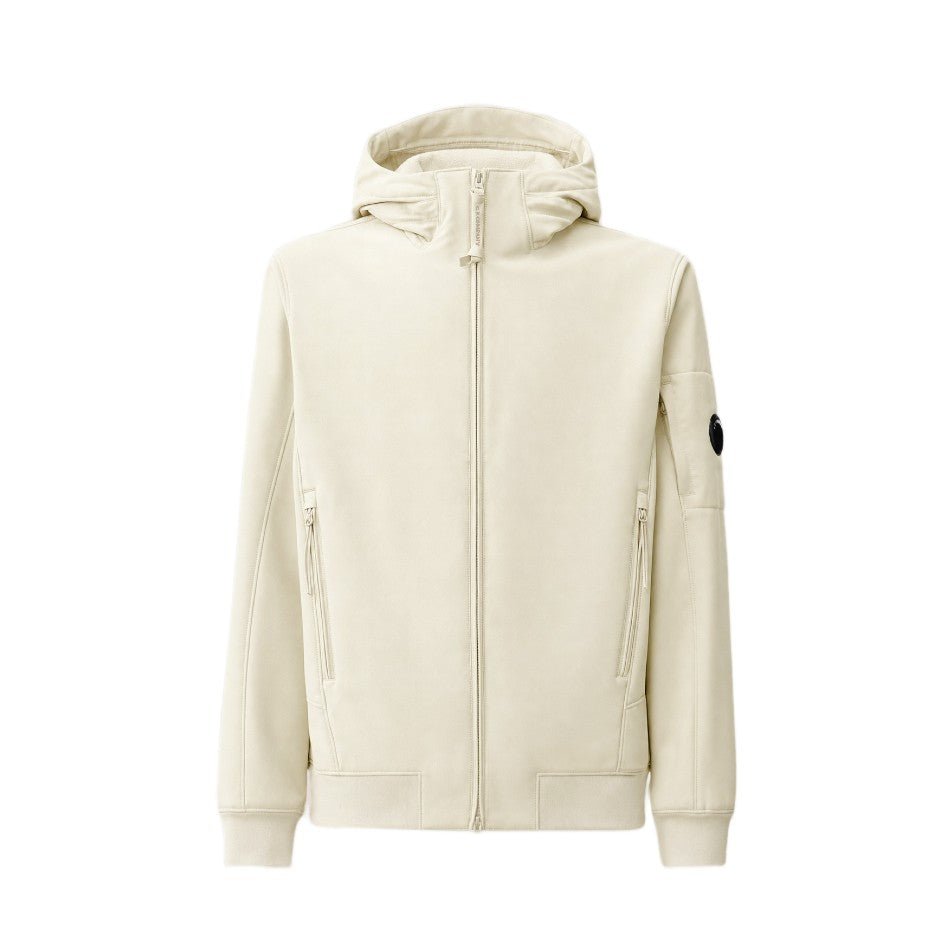C.P. Company Shell-R Lens Hooded Jacket - 120 Silver Birch - Escape Menswear