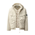C.P. Company Shell-R Padded Lens Jacket - 120 Silver Birch - Escape Menswear