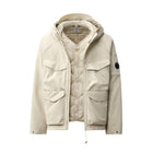 C.P. Company Shell-R Padded Lens Jacket - 120 Silver Birch - Escape Menswear