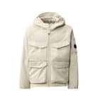 C.P. Company Shell-R Padded Lens Jacket - 120 Silver Birch - Escape Menswear