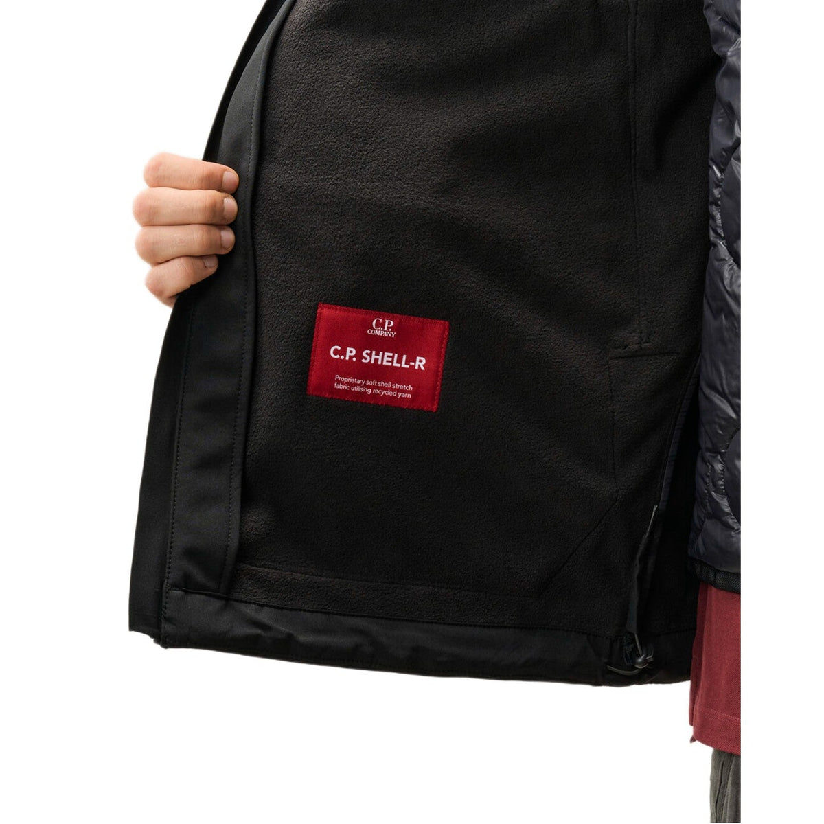 C.P. Company Shell-R Padded Lens Jacket - 999 Black - Escape Menswear