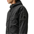 C.P. Company Shell-R Padded Lens Jacket - 999 Black - Escape Menswear