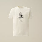 C.P. Company Short Sleeve Jersey T-Shirts - 103 Gauze White - Escape Menswear