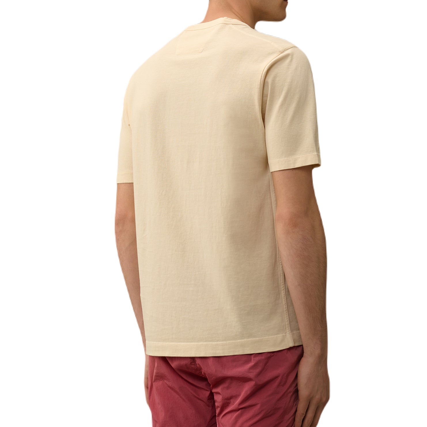 C.P. Company Short Sleeve Jersey T-Shirts - 402 Pistachio Beige - Escape Menswear