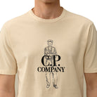 C.P. Company Short Sleeve Jersey T-Shirts - 402 Pistachio Beige - Escape Menswear