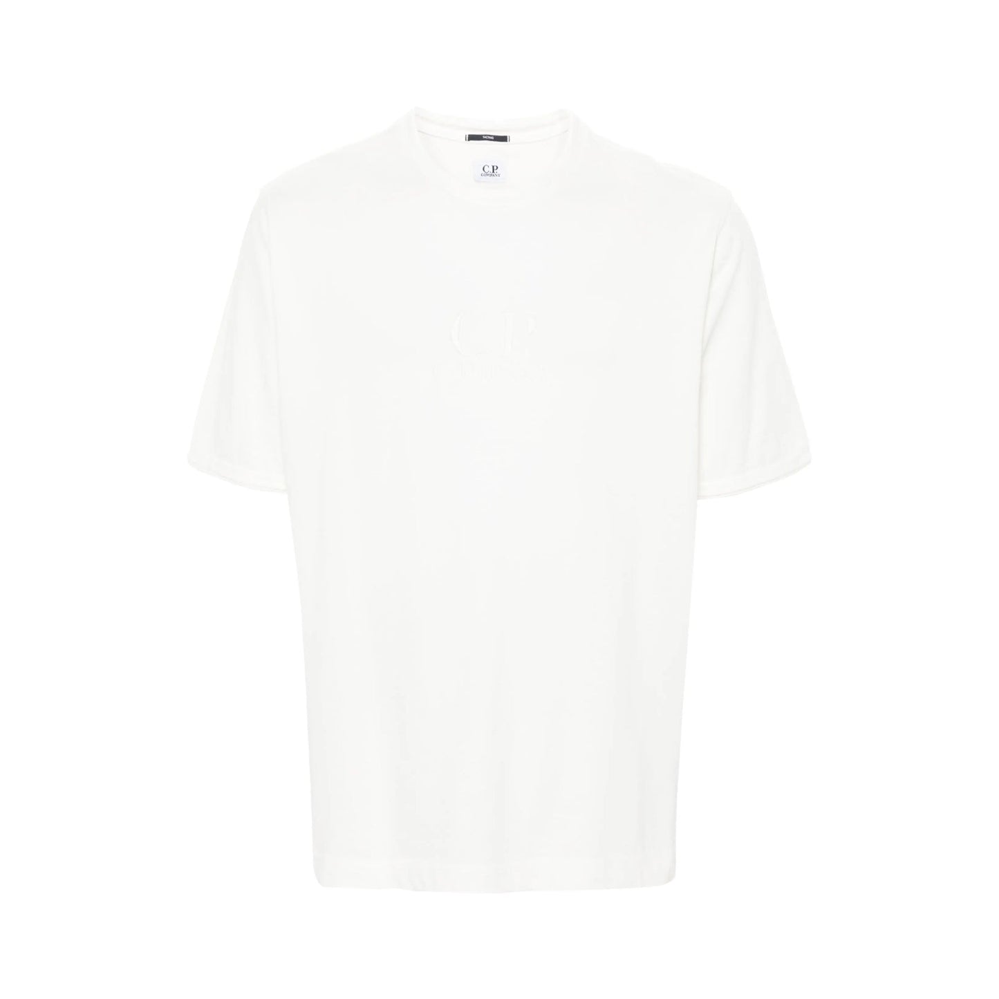 C.P. Company S/S Tacting Piquet T-Shirt - 103 Gauze White - Escape Menswear