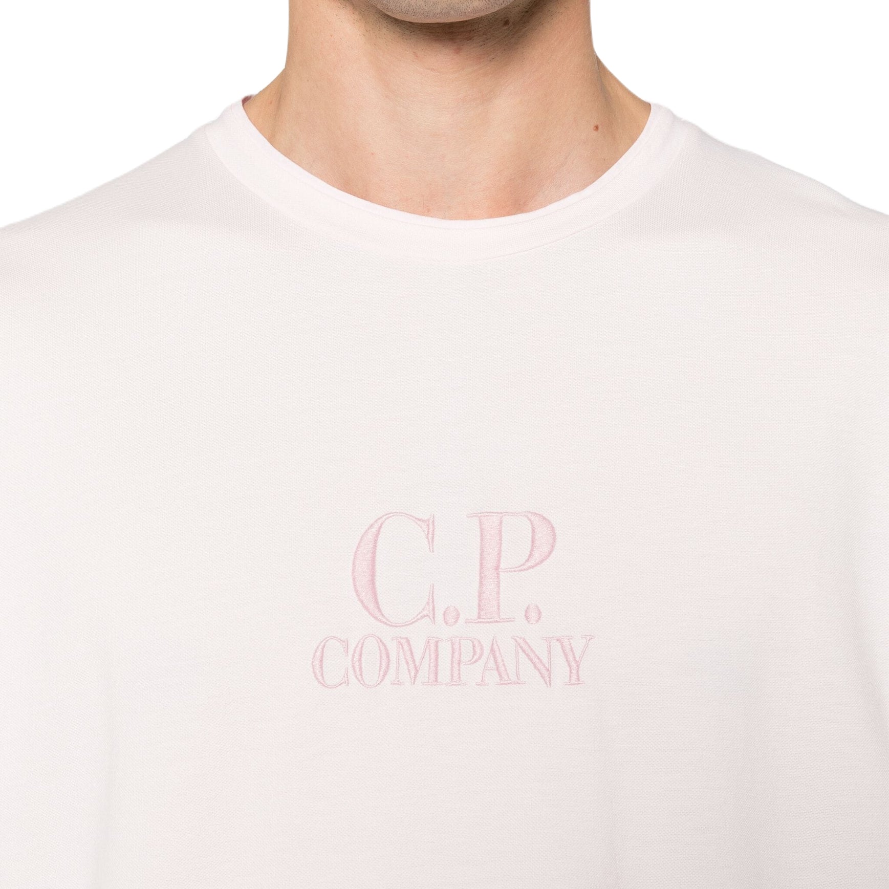 C.P. Company S/S Tacting Piquet T-Shirt - 501 Heavenly Pink - Escape Menswear