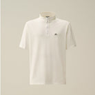 C.P. Company S/S Tacting Piquet Zipped Polo - 103 Gauze White - Escape Menswear