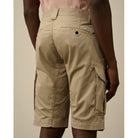 CP Company Stretch Cargo Shorts - 327 Beige - Escape Menswear