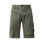 CP Company Stretch Cargo Shorts - 872 Stormy W Blue - Escape Menswear