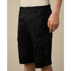 CP Company Stretch Cargo Shorts - 888 Total Eclipse - Escape Menswear